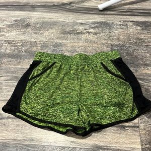 Neon green athletic shorts